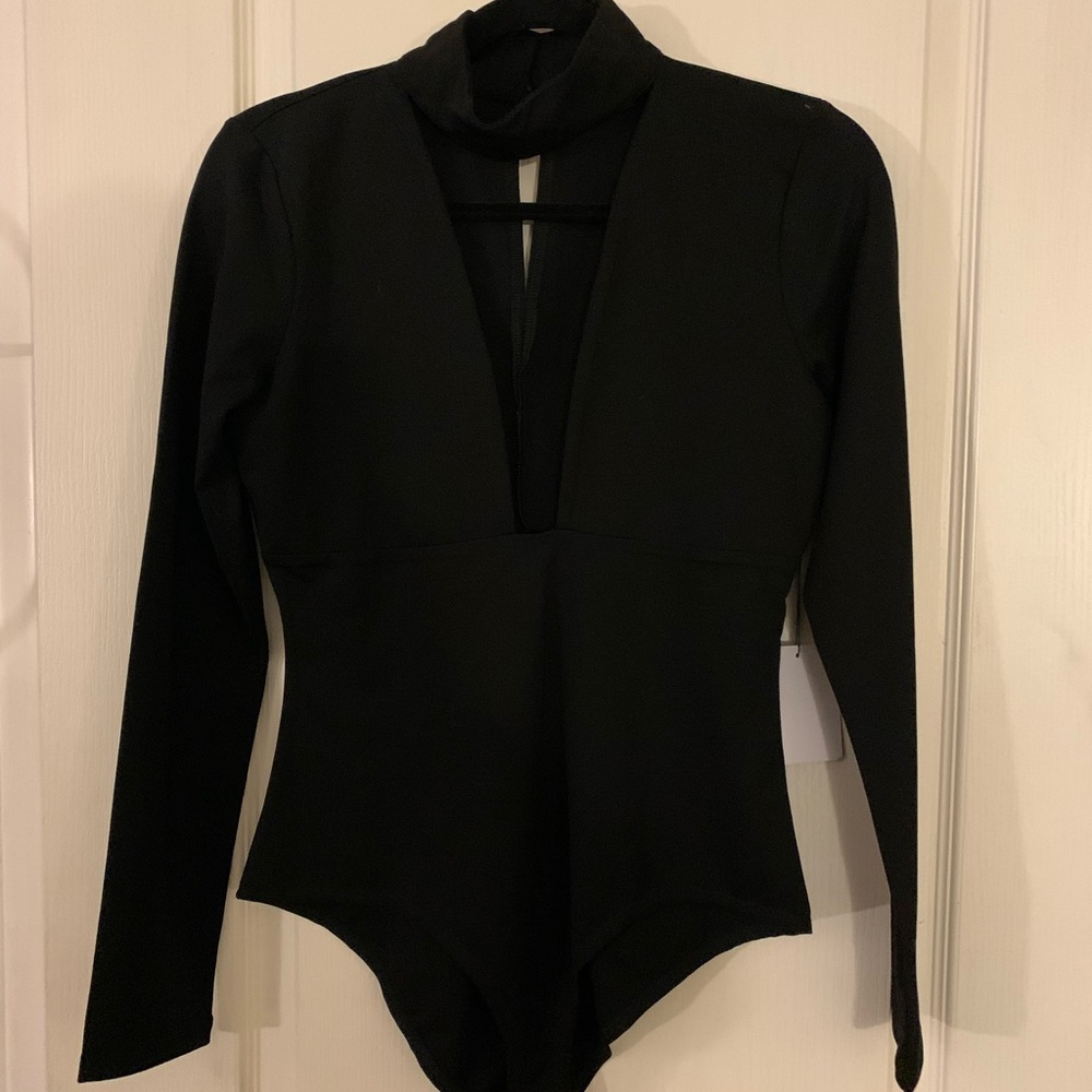 NWT Revolve Fresian Bodysuit in Black - size small.